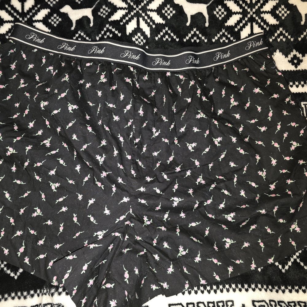 Victoria's Secret Black Floral Pajama Shorts